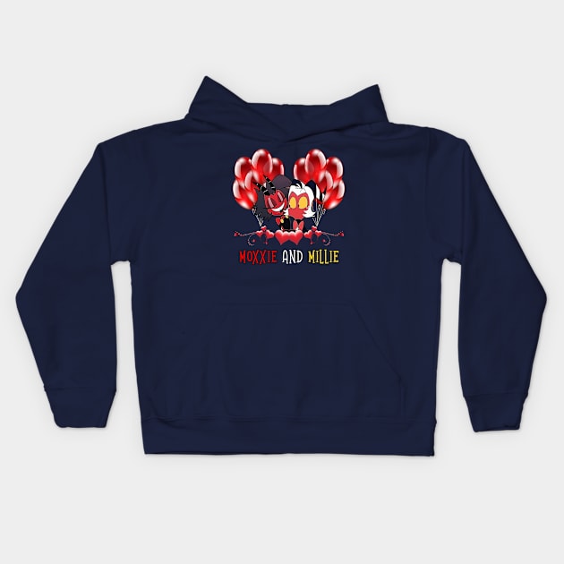 Helluva Boss Moxxie And Millie Kids Hoodie by Pharaoh Shop